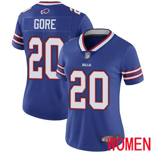 Women Buffalo Bills 20 Frank Gore Royal Blue Team Color Vapor Untouchable Limited Player NFL Jersey